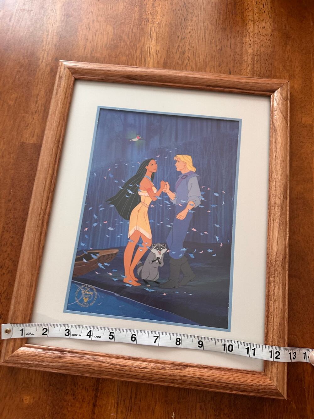 Disney Store 1995 Pocahontas Exclusive Commemorative Lithograph Frame John Smith